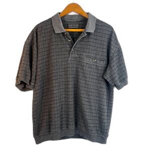 David Taylor Windowpane Plaid Retro Y2K Grandpa Core Shirt Preppy Size LG*